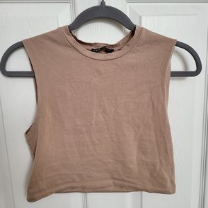 Zara Neutral Women's Crop Top Size Medium